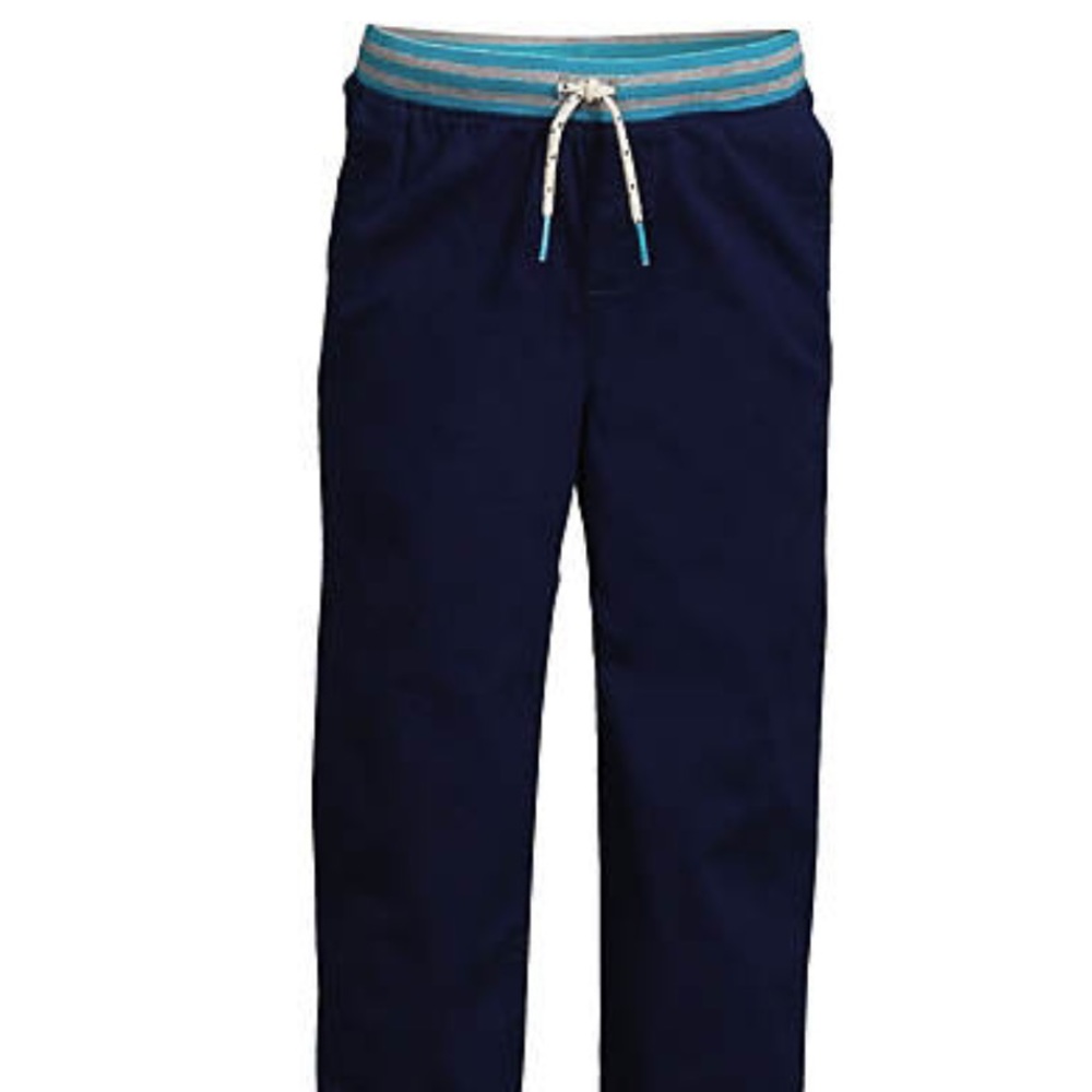 Lot (3 pairs) of Navy Lands End pull on twill pants